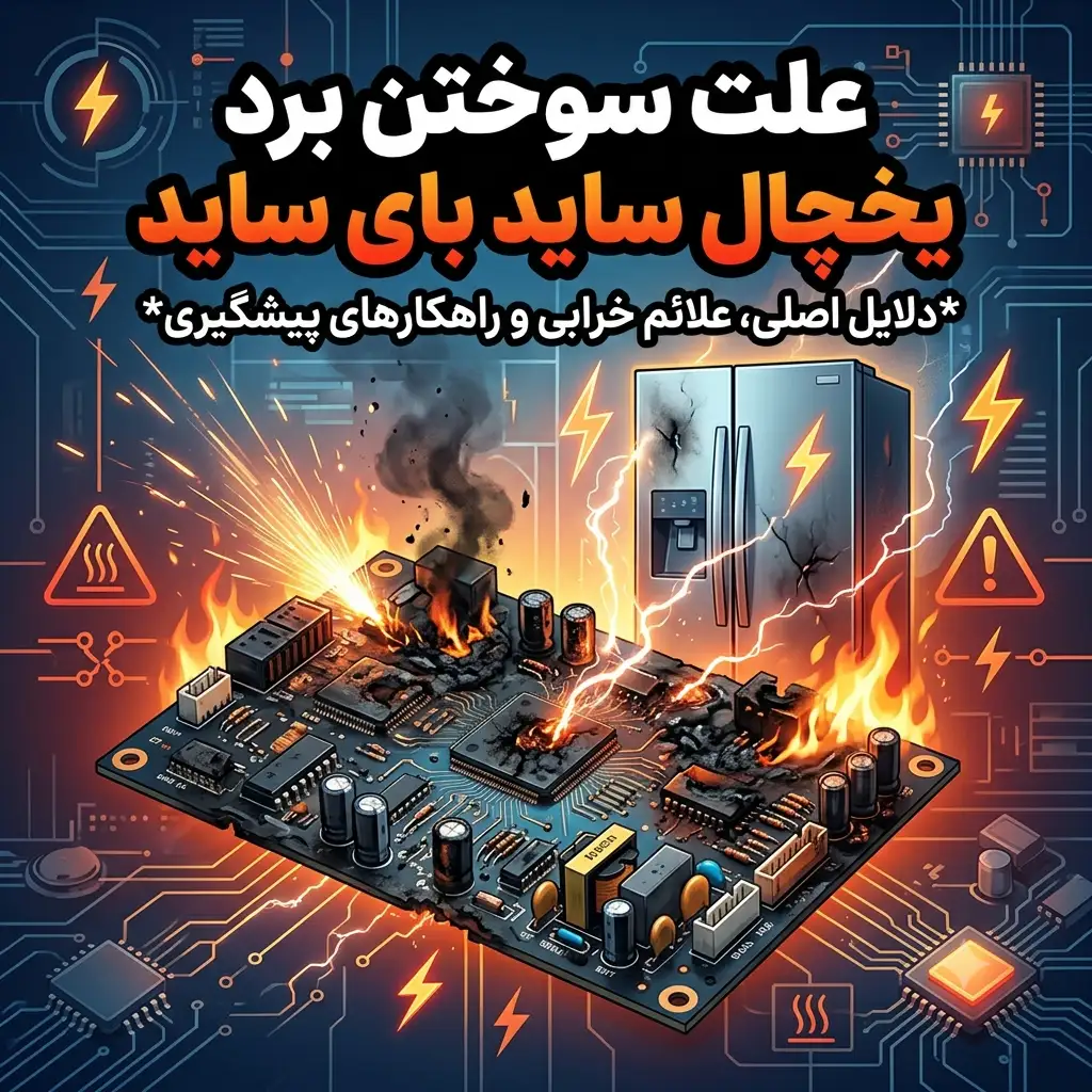 علت سوختن برد یخچال ساید بای ساید